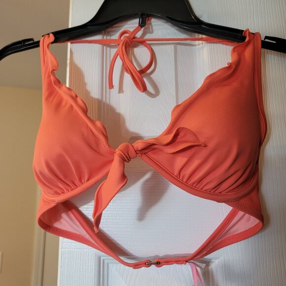 VS Swim "The Ruffle Cheeky" Bikini Set in Neon Nectar - Picture 2 of 9